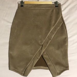 Brown Suede Skirt